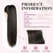 REECHO 28 Straight Drawstring Ponytail Extension - Synthetic Hairpiece for Women, Black with Highlights - Buy Online on GoSupps.com