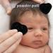 Baby Powder Puff Bowknot Heart Powder Puff - Baby Body Powder Puff Long-haired Powder Puff Soft Face Powder Puff for Baby Black - Buy Online on GoSupps.com
