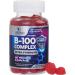 B Complex Gummies Extra Strength Vitamin B Gummy - Super B Vitamins Supplement, Tasty Raspberry with Niacin, B6, Folic Acid, B12, Biotin - Energy and Immune Support for Women and Men - 60 Gummies