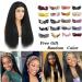 26 Inch Black Kinky Straight Headband Wig - Synthetic Yaki Hair, Full Machine Made, No Lace Front - Natural Black Color for Women - Buy Online on GoSupps.com