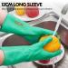 Vgo Reusable Household Cleaning Gloves - Extra Thickness Rubber Dishwashing Gloves with Long Sleeves - Ideal for Kitchen Cleaning, Working, Painting, Gardening, and Pet Care - Green (Size S, 1 Pair) - Buy Online on GoSupps.com