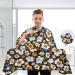 Waterproof Barber Cape - Cute Small White Flowers | Cheetah Haircut Bib for Men & Women | Unisex Hair Cutting Cape - Buy Online on GoSupps.com