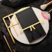 cogae 2Piece Eyebrow Ruler 3-Point Positioning Ruler Eyebrow Golden Proportion Caliper Ruler Brow Caliper Measuring Tool Gold - Buy Online on GoSupps.com