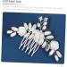 Didiseaon Rhinestone Flower Hair Comb Wedding Hair Comb for Bridal Rhinestone Hair Comb Bridal Hair Accessories Wedding Bridal Hair Comb Decor Tiara Pearl Crystal Veil White Bride - Buy Online on GoSupps.com