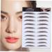 WOONEKY 4pcs Eyebrow Stickers Imitation Eyebrows Template 6d Hair Water Transfer Paper with Soy Ink - Buy Online on GoSupps.com