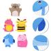TOYANDONA Shower Puff 5pcs Bath Gloves - Kids Body Scrubber & Wash Mitt Set - Buy Online on GoSupps.com