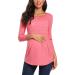 Love2Mi Nursing Shirt Women's Maternity Stop Maternity Maternity Nursing Maternity Top Layered Design Wrap Layer L-pink M