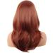 MapofBeauty 20 Inch Layered With Bangs Synthetic Shoulder Length Wig - Ginger Orange - Buy Online on GoSupps.com