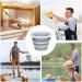 Shakven Foldable Bucket with Handle | Ergonomic Water Bucket with Large Capacity - 10L Space-Saving Fishing Bucket Portable Water Bucket with Handle for Camping - Buy Online on GoSupps.com