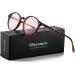 Gleyemor Vintage Round Frame Blue Light Glasses in Tortoise - Unisex Computer Eyeglasses 48mm - Buy Online on GoSupps.com