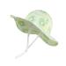 LANGZHEN Beach Sun Protection Hat for Baby Girls Adjustable Toddler Kids Hat Wide Brim Summer Play Hat with Chin Strap Kiw 1-2 Years