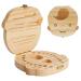 Fitn beau Baby Tooth Box Boy Tooth Storage Box Baby Tooth Storage Box Wooden Children's Tooth Storage Box Children's Deciduous Tooth/Umbilical Cord/Lanugos Memory Storage Box.