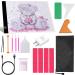 43PCS Diamond Painting A5 LED Light Pad Kit - Ultrathin & Multi-Brightness Adjustment LED Light Pad Board with Felt Handbag Apply to 5D Diamond Painting Embossing Pad Kits