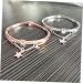 Shop Healeeved 2-Piece Gemstone & Crystal Cuff Bracelet Set - Open Star Bangle for Women in Rose Gold - Buy Online on GoSupps.com