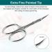 Sandalfon Scissors Extra Sharp Curved Nails Stainless Steel Cuticle Scissors Beauty Scissors for Eyebrows Nails Facial Hair Mustache Nose Hair - Buy Online on GoSupps.com