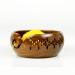 Nagina International Rosewood Crafted Wooden Yarn Storage Bowl With Carved Holes & Drills | Knitting Crochet Accessories (Medium)