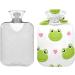 Hot Water Bottles with Cute Frog Cover | 2L Pain Relief & Hand Warmers | International Shipping - Buy Online on GoSupps.com