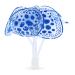 VOCOSTE Silicone Glowing Aquarium Simulation Coral with Sucker Blue