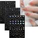 JMEOWIO 12 Sheets Aurora Geometric Nail Art Stickers Decals Self-Adhesive Colorful Nail Supplies Nail Art Design Decoration Accessories - Buy Online on GoSupps.com