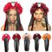 amangul Halloween Long Lace Skull Headband Decorative Headdress Ornament for Adults Women Teenager Girl Costume(Pink) - Buy Online on GoSupps.com