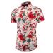 2023 Summer New Shirt for Men Solid Slim Fit Shirt Loose Large Tees Fashion Casual Short Sleeve T Shirt for Men 4-red Large