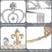 Crystal Tiara Crowns Set - Men and Women Royal King & Princess Crowns for Birthday, Wedding Party - Gold & Silver with Combs - Bridal Hair Accessories - Buy Online on GoSupps.com