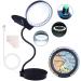 Magnifying Glass with Light and Stand, 10X 20X Magnifying Desk Lamp with Brightness Stepless Dimmable , Adjustable Gooseneck for Reading, Close Work, Hobbies