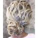 JWICOS Lavender Bridal Wedding Hair Pins Crystal Beads Hair Accessories for Brides and Bridesmaid Pack of 2