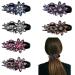 6 Pcs Sparkling Double Flower Rhinestone Duckbill Hair Clips - Decorative Hair Accessories for Women and Girls - Buy Online on GoSupps.com