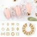 Buy SILPECWEE 3D Gold Nail Charms - Hollow Metal Star Moon Heart & Beach Nail Studs for Acrylic Nail Art | International Shipping - Buy Online on GoSupps.com