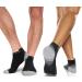 Physix Gear Sport Low Cut Compression Socks - Arch Support, Large-X-Large, Black/Grey (2 Pairs) - Buy Online on GoSupps.com