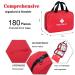 Ykall 180 Piece First Aid Kit for Car, Home, Travel, Camping, Office, Sports | Red Bag with Reflective Cross | Fully Stocked Emergency Survival Supplies - Buy Online on GoSupps.com