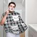 Cute Cat Beard Bib | Buffalo Plaid Heart Hair Catcher | Non-Stick Grooming Cloth for Shaving & Trimming | Perfect Gift for Men - Buy Online on GoSupps.com