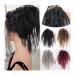 Messy Bun Hair Piece for Women Messy Bun Hair Piece Synthetic Claw Clip Hair Bun Wavy Curly Chignon Hair Extensions Claw Clip Ponytail Hairpieces Hair Scrunchie with Clip for Women Fake Hair Accesso Gris