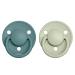 BIBSE de Lux Schnuller 2-Pack - BPA-Free Cherry Shape Nipple Silicone Made in Denmark | 0-36 Months - Island Sea/Sage - Buy Online on GoSupps.com
