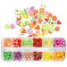 Mini Fimo Fruit Slices Box Set 3D Nails Art Decorations Polymer Clay Craft Accessories Lemon Watermelon Avocado Strawberry Orange Apple Kiwi 200 Pieces