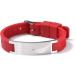 3606 Energy Bracelet - Pro Ion Silicon Magnetic Tar Cola Red Trinitix Design with Swarovski Crystal | Positive Ion Power Band by Energetix 4you (15-23 cm) - Buy Online on GoSupps.com