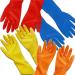 Rubber Gloves 4 Pairs Waterproof Dishwashing Gloves Reusable Cleaning Gloves Dish Gloves for Kitchen Cleaning Working Painting Gardening(Blue&Yellow&Orange&Red)-Size L L(Blue&Yellow&Orange&Red)
