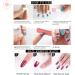 Short French False Nails - 24 PCS Lilac Daisy Design Stick on Nails - Acrylic Full Cover Tips with Glue - Purple Women's Nails Art - Buy Online on GoSupps.com