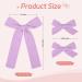 DEEKA Light Purple Cotton Linen Hair Bows 2 Sizes 5"&3.5" Soft Hair Bow set for Toddler Girls Long Ponytail Knot Bows Alligator Clip Hair Accessories for Little School Girls (Light Purple) - Buy Online on GoSupps.com