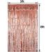 Fecedy Rose Gold Metallic Tinsel Foil Fringe Curtains - 2 Pack, 3ft x 8.3ft - Perfect Party Decor for Birthday, Wedding, Bridal Shower, and more! - Buy Online on GoSupps.com