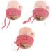 Toddler Kids Winter Warm Plush Knitted Gloves with String | 1-3Yrs | Pink/Bear - Buy Online on GoSupps.com