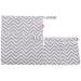 Damero 2pcs Travel Wet/Dry Bag Organizer with Two Zippered Pockets - Reusable for Cloth Diapers, Pumping Parts, Swimsuits, & Gym - Gray Chevron - Buy Online on GoSupps.com