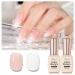 2Pcs Jelly Milky White Gel Nail Polish 15ml 2 Colors Sheer Nude Pink Translucent Soak Off UV Gel Polish Set for Nail Art DIY Manicure at Home Sheer Nude Sheer Nude x Milky White