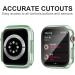 6 Pack Apple Watch Case Series 3/2/1 38mm w/ Tempered Glass Screen Protector - BHARVEST Hard PC Bumper Cover for Apple Watch Accessories (6 Colors) - Black, Starlight, Rose Gold, Blue, Light Cyan, Clear - Buy Online on GoSupps.com