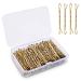 Hairpins 150 Pieces Wave Shape Hair Clips Metal Bobby Pins Hairpin Set for Children Girls Hair Accessories Hair Salon (Gold)