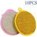 10pcs Dish Sponges Double Side Round Shape Metallic Scrub Sponge Scouring Pads Kitchen Cleaner Tool(Random Color) - Buy Online on GoSupps.com