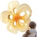 Floral Hair Clips Acrylic Strong Hold Hair Clip Hair Styling Accessories Non-Slip Hair Clips Womens Hair Barrettes for Woman and Girls Yellow - Buy Online on GoSupps.com