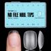 Tomicca Square Oval Kurz Nagel Tips-Nagips Soft Gel Tips Full Cover Nail Tips Pre-Shaped Matt Art Nail Gelly Tips for Geln gel-450 Pieces 15 SIES 5.Ultra Kurz-OVAL 450