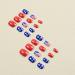 24Pcs Independence Day Fake Nails | July 4th Red Blue Line Acrylic Full Cover Nails | American Flag Design Press on Nails for Women & Girls - Style 2 - Buy Online on GoSupps.com